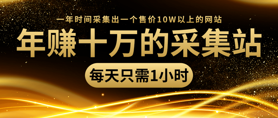 年赚十万的采集站,每天却只需要1小时,一年时间采集出一个售价10W以上的网站-互联网资源大全网