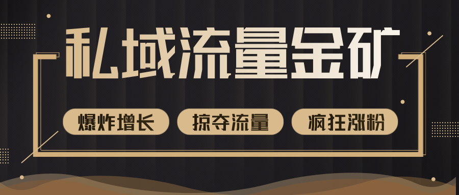 价值2200元私域流量的金矿,循环获取各大媒体精准流量,无限复制网红的精准流量!-第一资源库