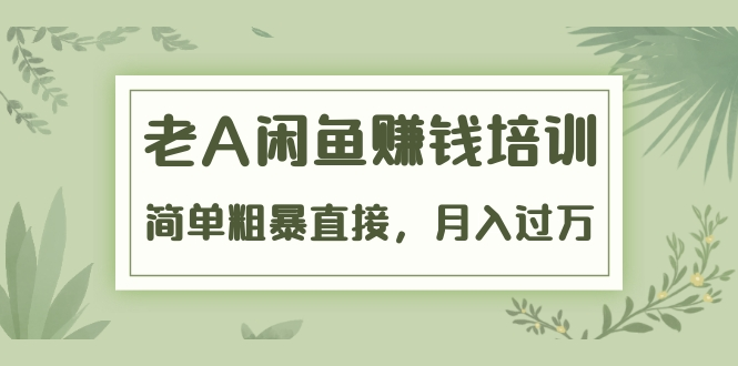 《老A闲鱼赚钱培训》简单粗暴直接，月入过万真正的闲鱼战术实课（51节课）-互联网资源大全网