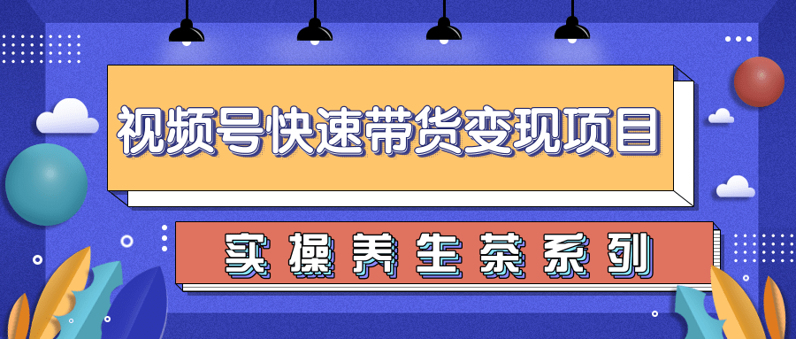 柚子视频号带货实操变现项目,零基础操作养身茶月入10000+-互联网资源大全网