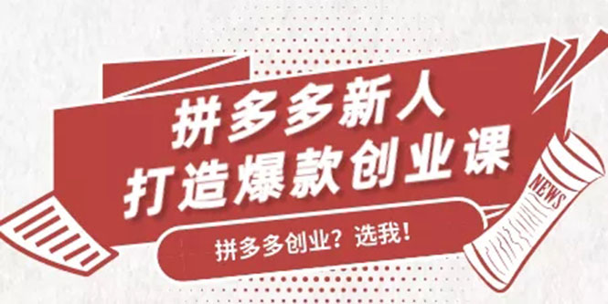 拼多多新人打造爆款创业课:快速引流持续出单,适用于所有新人-互联网资源大全网