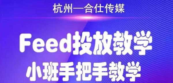 合仕传媒Feed投放教学,手把手教学,开车烧钱必须自己会-互联网资源大全网