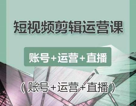 南小北短视频剪辑运营课:账号+运营+直播,零基础学习手机剪辑【视频课程】-互联网资源大全网