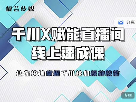 枫芸传媒-线上千川提升课，提升千川认知，提升千川投放效果-互联网资源大全网