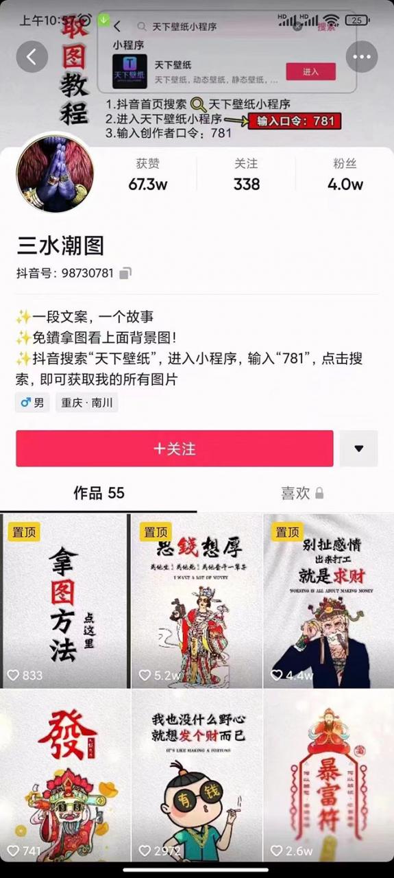 国潮壁纸变现项目，新手可操作日赚200+【素材+软件+教程】-互联网资源大全网
