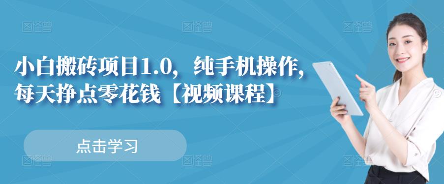 小白搬砖项目1.0，纯手机操作，每天兼职挣点零花钱-互联网资源大全网