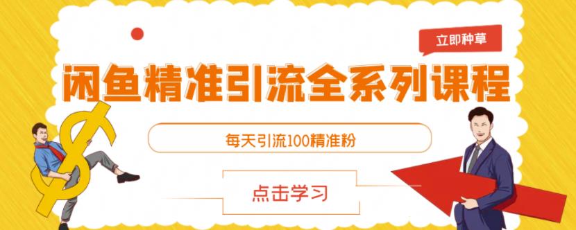 闲鱼精准引流全系列课程,每天引流100精准粉【视频课程】-互联网资源大全网