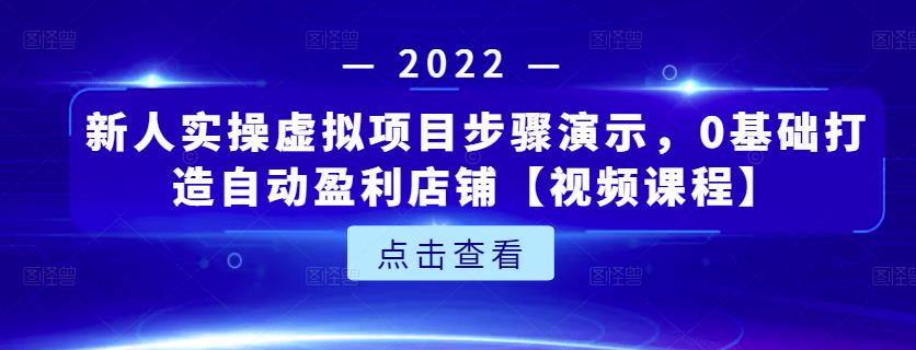 新人实操虚拟项目步骤演示，0基础打造自动盈利店铺【视频课程】-互联网资源大全网
