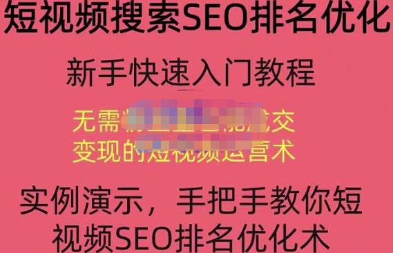 宋老师·短视频搜索SEO优化,教你10分钟创作一个短视频,三天排名上第一-互联网资源大全网