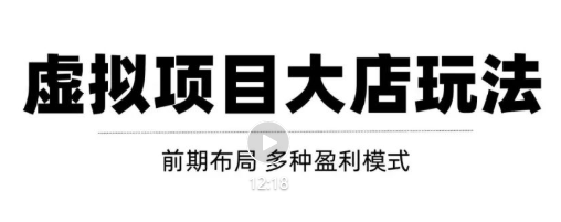 虚拟项目月入几万大店玩法分享,多店操作利润倍增(快速起店盈利)-互联网资源大全网