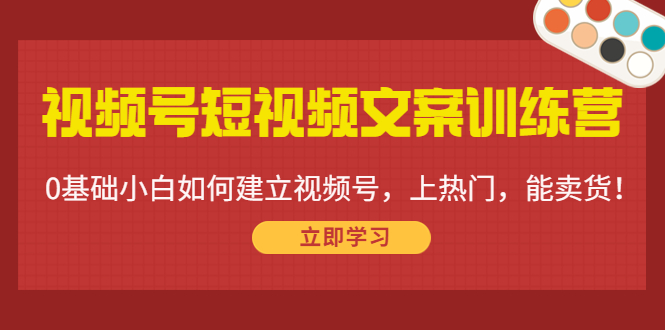 视频号短视频文案训练营:0基础小白如何建立视频号,上热门,能卖货!-互联网资源大全网