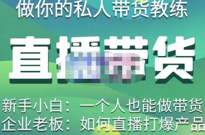 硬核传媒·直播带货(私人教练),实操实战教学,通俗易懂,学完后新手小白一个人也能做带货-互联网资源大全网