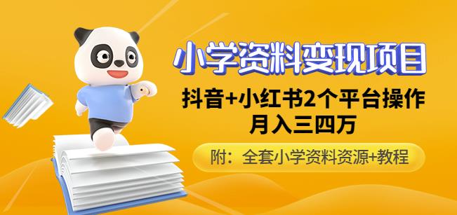唐老师小学资料变现项目,抖音+小红书2个平台操作,月入数万元(全套资料+教程)-第一资源库