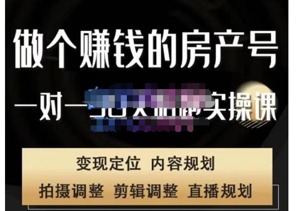 刘广标·同城房产号线上陪跑课，拍摄、剪辑、写文案、直播，做一个具有潜力价值的房产号-互联网资源大全网