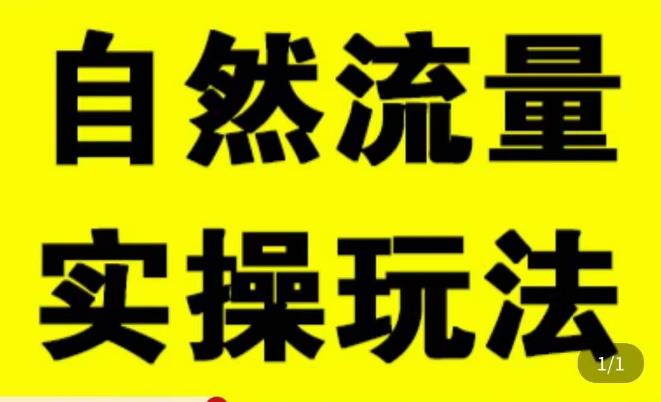 拼多多自然流量天花板,拼多多自然流的实操玩法,自然流量是怎么来的,如何开车带来自然流等知识-互联网资源大全网