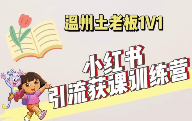 小红书1对1引流获客训练营:账号、内容、引流、成交(价值3999元)-互联网资源大全网