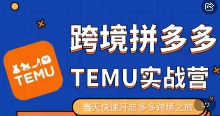 大鹏出海·拼多多跨境temu运营指导,开店注册+选品+核价上架,日出千单实战课-第一资源库