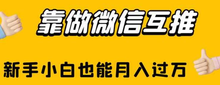 靠做微信互推,新手小白也能月入过万【揭秘】-互联网资源大全网