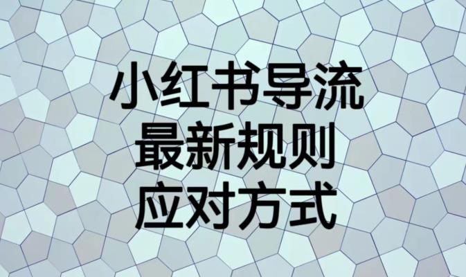 小红书导流最新规则应对方式【揭秘】-互联网资源大全网