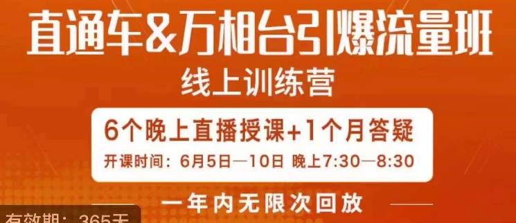 直通车&万相台引爆流量班,6天打通你开直通车·万相台的任督二脉-第一资源库