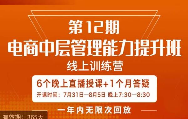陈少珊·电商中层管理能力提升班，学习对象-电商公司各个岗位的主管，20人人以内的电商公司老板-互联网资源大全网