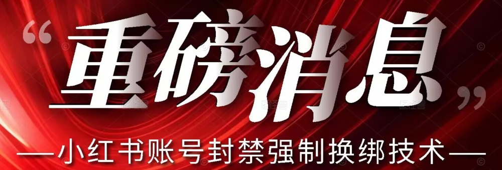 【最新】小红书账号封禁强制换绑技术可日赚300-互联网资源大全网