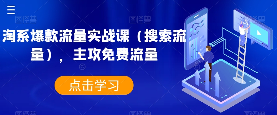淘系爆款流量实战课(搜索流量),主攻免费流量-互联网资源大全网