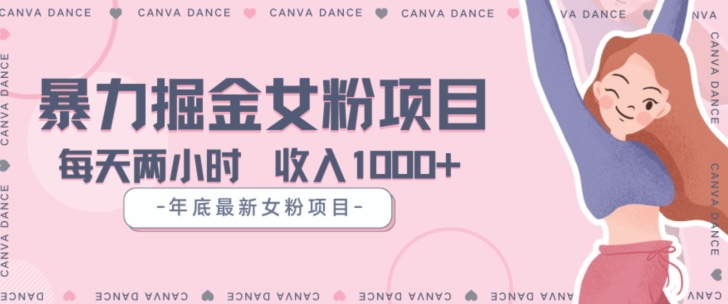 年底暴力女粉掘金项目5天变现1.5W+【揭秘】-互联网资源大全网