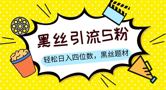 S粉变现,轻松日入四位数,黑丝题材+情感话术【揭秘】-第一资源库