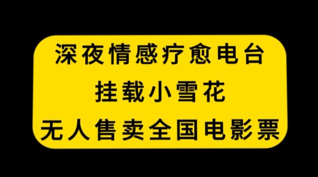 深夜情感疗愈电台,挂载小雪花,无人售卖全国电影票【揭秘】-互联网资源大全网
