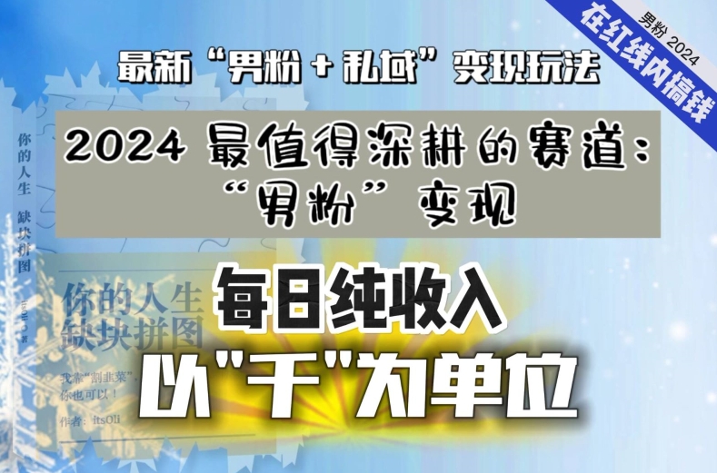 【私域流量最值钱】把“男粉”流量打到手,你便有无数种方法可以轻松变现,每日纯收入以“千”为单位-互联网资源大全网