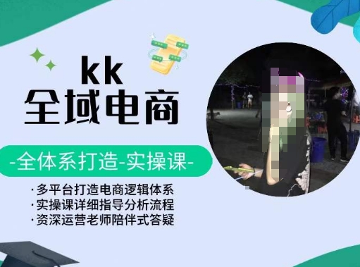 KK全域电商,全体系打造实操课,多平台打造电商逻辑体系-互联网资源大全网