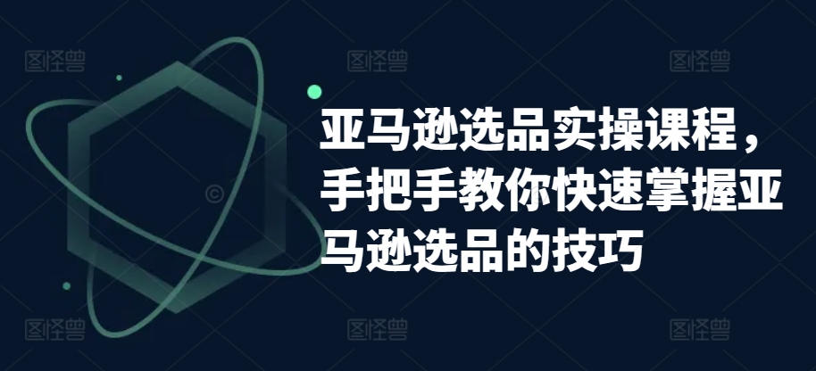 亚马逊选品实操课程，手把手教你快速掌握亚马逊选品的技巧-互联网资源大全网