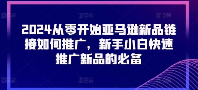2024从零开始亚马逊新品链接如何推广,新手小白快速推广新品的必备-互联网资源大全网