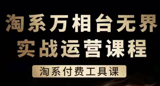 淘系万相台无界实战运营课,淘系付费工具课-互联网资源大全网