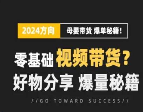 短视频母婴赛道实操流量训练营,零基础视频带货,好物分享,爆量秘籍-第一资源库