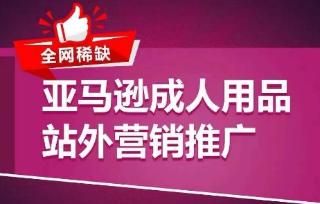 全网稀缺！亚马逊成人用品站外营销推广，​教你引爆站外流量，开启爆单模式-互联网资源大全网