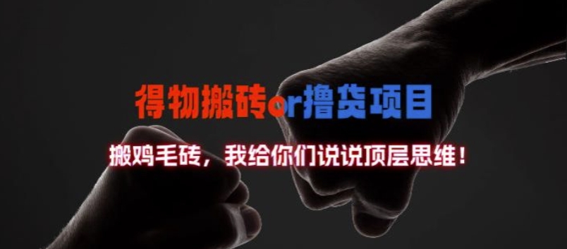 得物搬砖撸货项目?掰下数据,我给你们说说顶层思维【揭秘】-互联网资源大全网