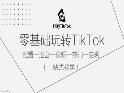 零基础玩转TikTok，配置一运营一剪辑一热门一变现，一站式教学-互联网资源大全网