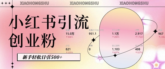 小红书私域引流无脑操作法:AI生成内容,粉丝自动转化,新手轻松日引500+创业粉-互联网资源大全网