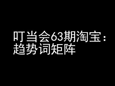 《淘宝天猫打爆班》原创高阶技术第63期,趋势词矩阵技术和玩法-互联网资源大全网