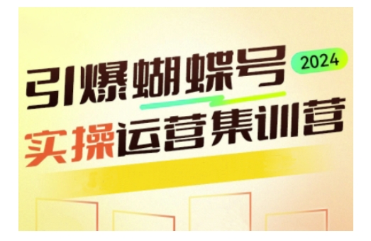 引爆蝴蝶号实操运营,助力你深度掌握蝴蝶号运营,实现高效实操,开启流量变现之路-互联网资源大全网