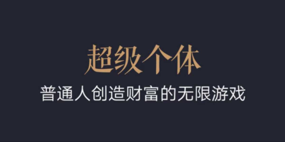 超级个体:2024-2025翻盘指南,普通人创造财富的无限游戏-互联网资源大全网