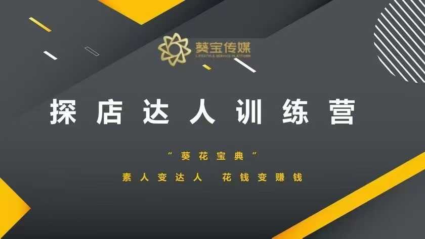 探店达人训练营,素人变达人,花钱变赚钱-互联网资源大全网
