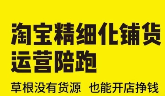 淘宝精细化铺货运营陪跑(部分更新至2025),草根没有货源 也能开店挣钱-第一资源库