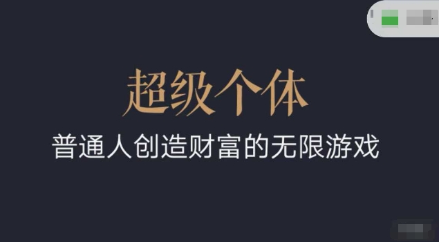 超级个体2024-2025翻盘指南,普通人创造财富的无限游戏-互联网资源大全网