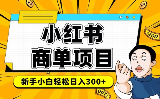 小红书千粉商单，稳定快速变现项目，实现月入6-8k并不是很难-互联网资源大全网