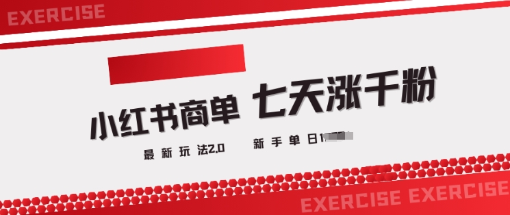 小红书商单2.0最新玩法，3天涨千粉单日变现多张-第一资源库