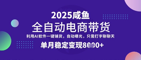全网首发【闲鱼全自动电商带货】三年磨一剑,一朝露锋芒,单月稳定变现8k+【揭秘】-互联网资源大全网