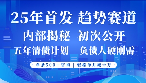 2025年首次公开,真正的事业型赛道,客咨不断,单月轻松破W-互联网资源大全网